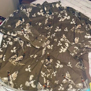 Bird Motif button down shirt - Mens XL - UNIQUE